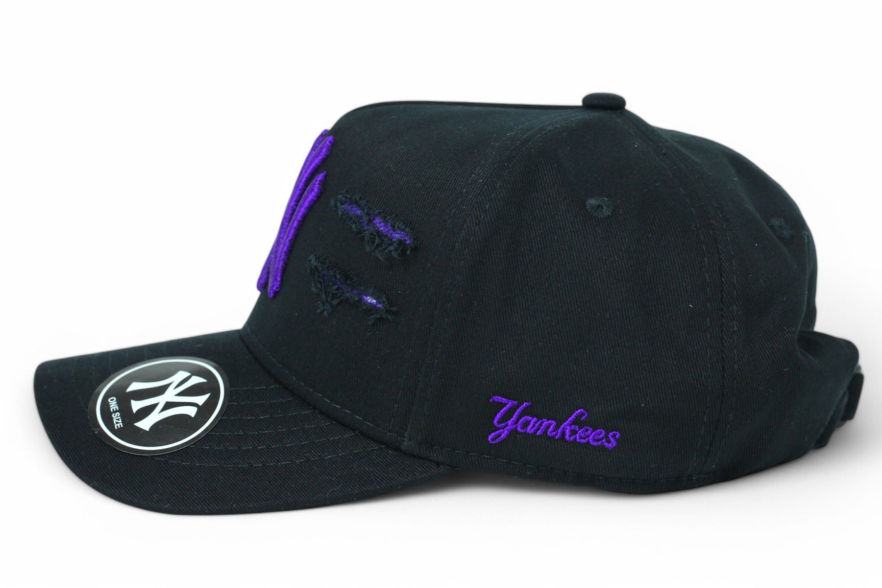 Boné New Era Yankees New York Rasgado Preto e Roxo