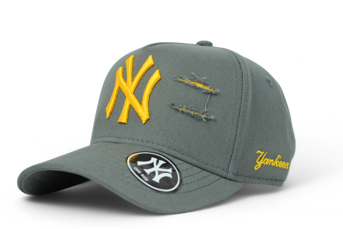 Boné New Era MLB New York Yankees Destroyed Cinza e Amarelo