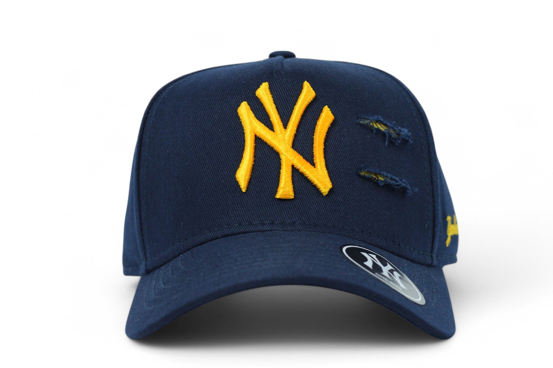 Boné New Era MLB New York Yankees Destroyed Azul Marinho e Amarelo