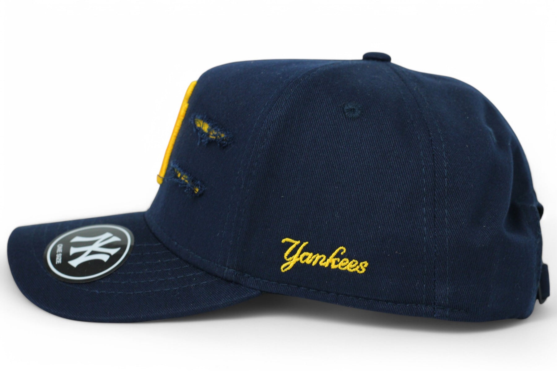 Boné New Era MLB New York Yankees Destroyed Azul Marinho e Amarelo