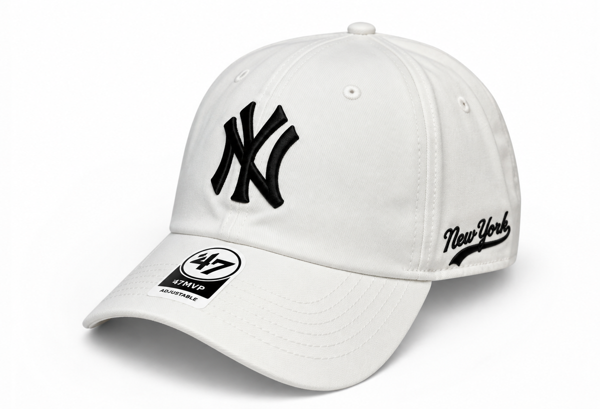 Boné New Era Dad Hat Branco e Preto