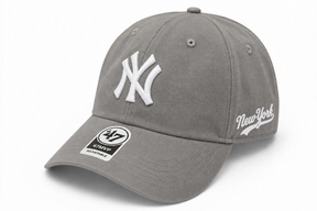 Boné New Era Dad Hat Cinza e Branco